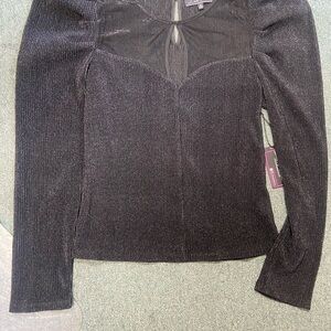 Black Fitted Bustier Blouse